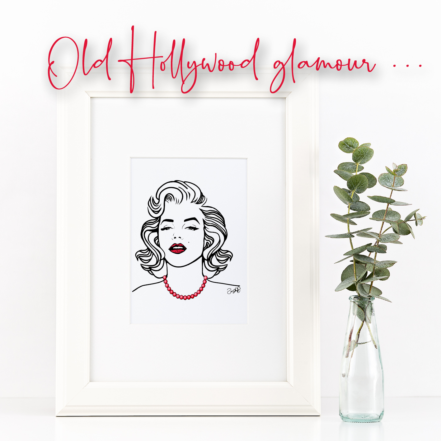 old-hollywood-glamour-marilyn-monroe-illustrated-framed-print